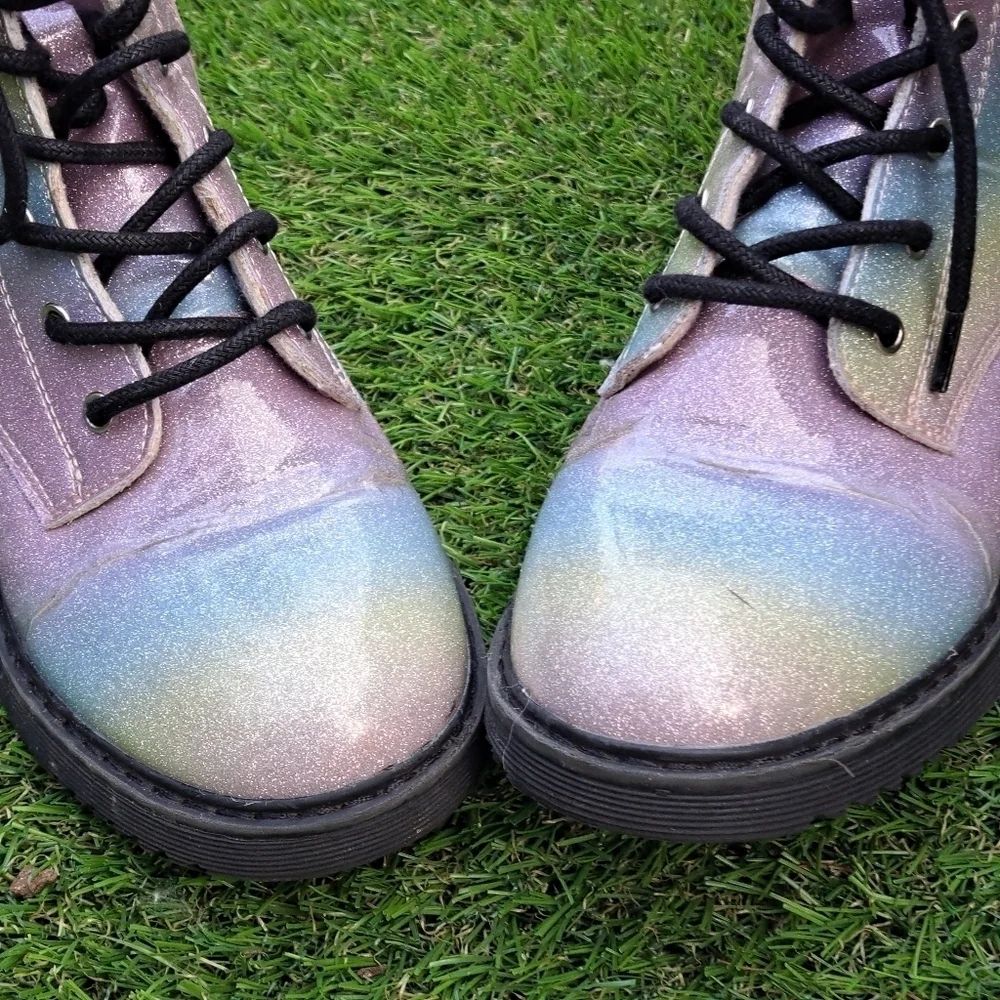 The Children's Place Multi Color Glitter Ankle Boots   Size 3